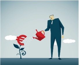 illustration de quelqu'un qui fait fructifié son argent