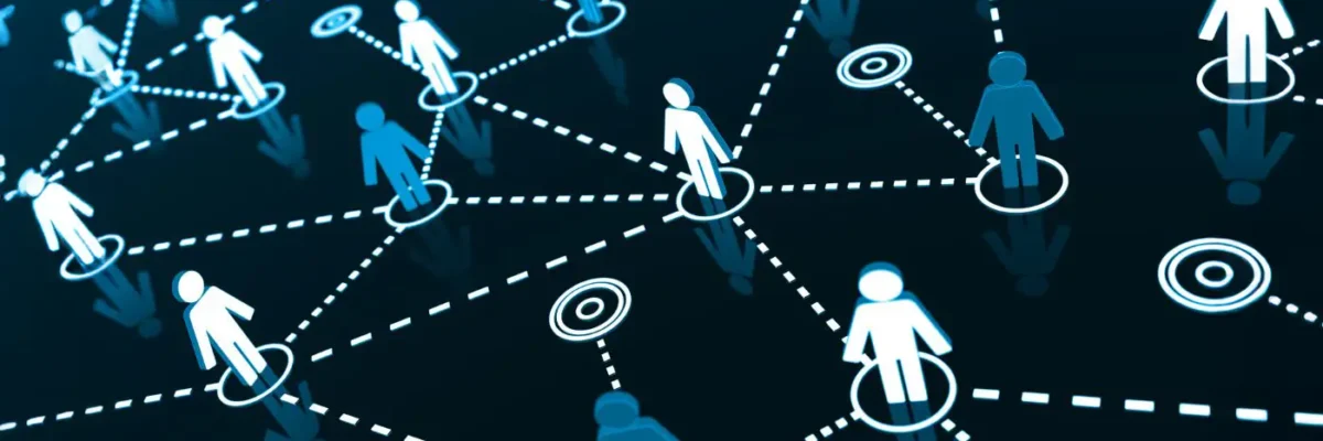 Illustration d'un réseau numérique interconnecté représentant la transition vers un système de facturation électronique et la connectivité professionnelle.